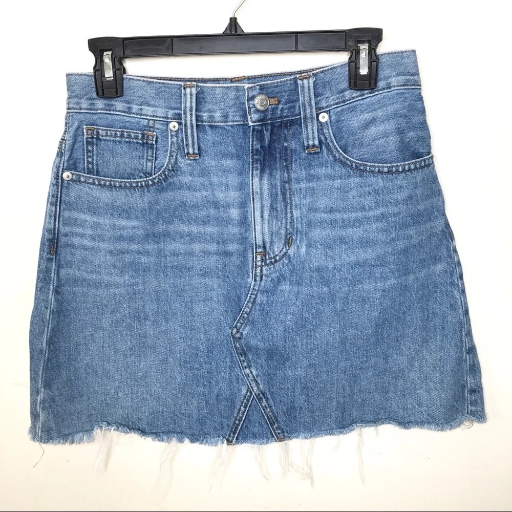 Madewell Rigid A-Line Denim Mini Skirt - Picture 4 of 13